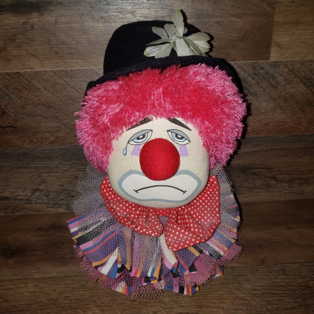 Sad Clown Soft Sculture The House That Tilly Built 1983 with Tags